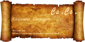 Csirmaz Csongor névjegykártya