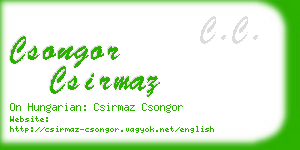 csongor csirmaz business card